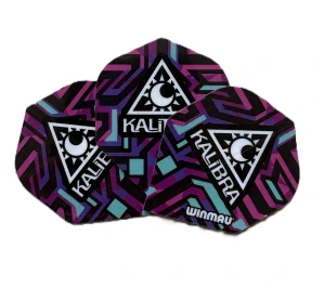 Letky na šipky Winmau Kalibra – Black/Purple