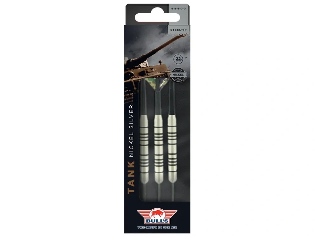 Bull's Tank Nickel Silver Steel Tip Šipky 22g